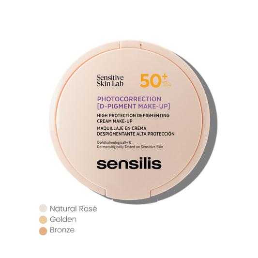 SENSILIS MAQUILLAJE COMPACTO NATURAL ROSE PHOTOCORRECTION (D-PIGMENT MAKE-UP) 50+SPF 10G